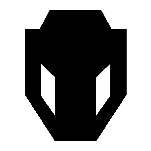 Brutalist Alien Mask Logo