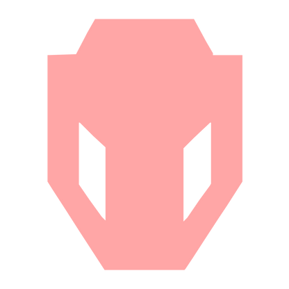Brutalist Alien Mask Logo #ffa6a6