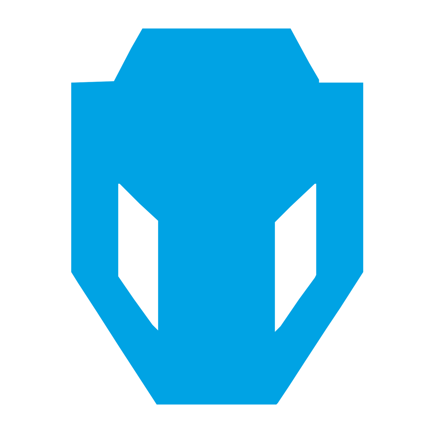 Brutalist Alien Mask Logo #00a3e4