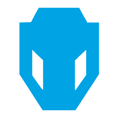 Brutalist Alien Mask Logo #00a3e4