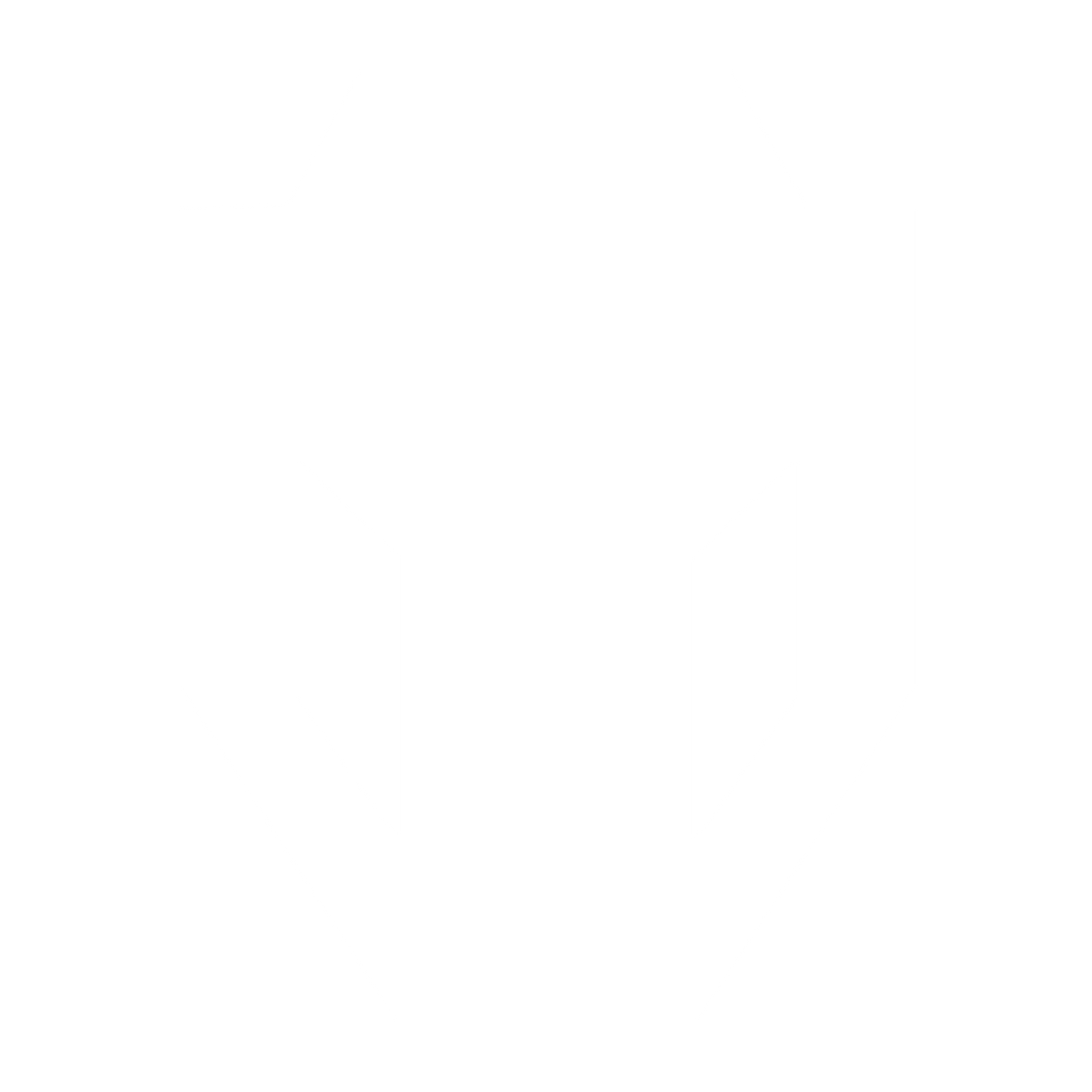 Brutalist Alien Mask Logo #ffffff
