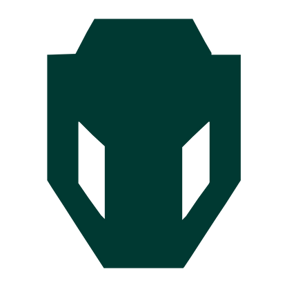 Brutalist Alien Mask Logo #003932