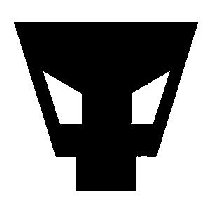 Brutalist Alien Mask Logo