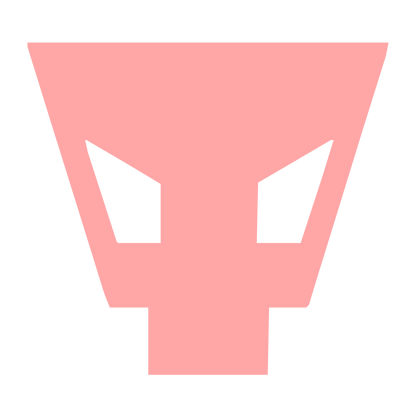 Brutalist Alien Mask Logo #ffa6a6