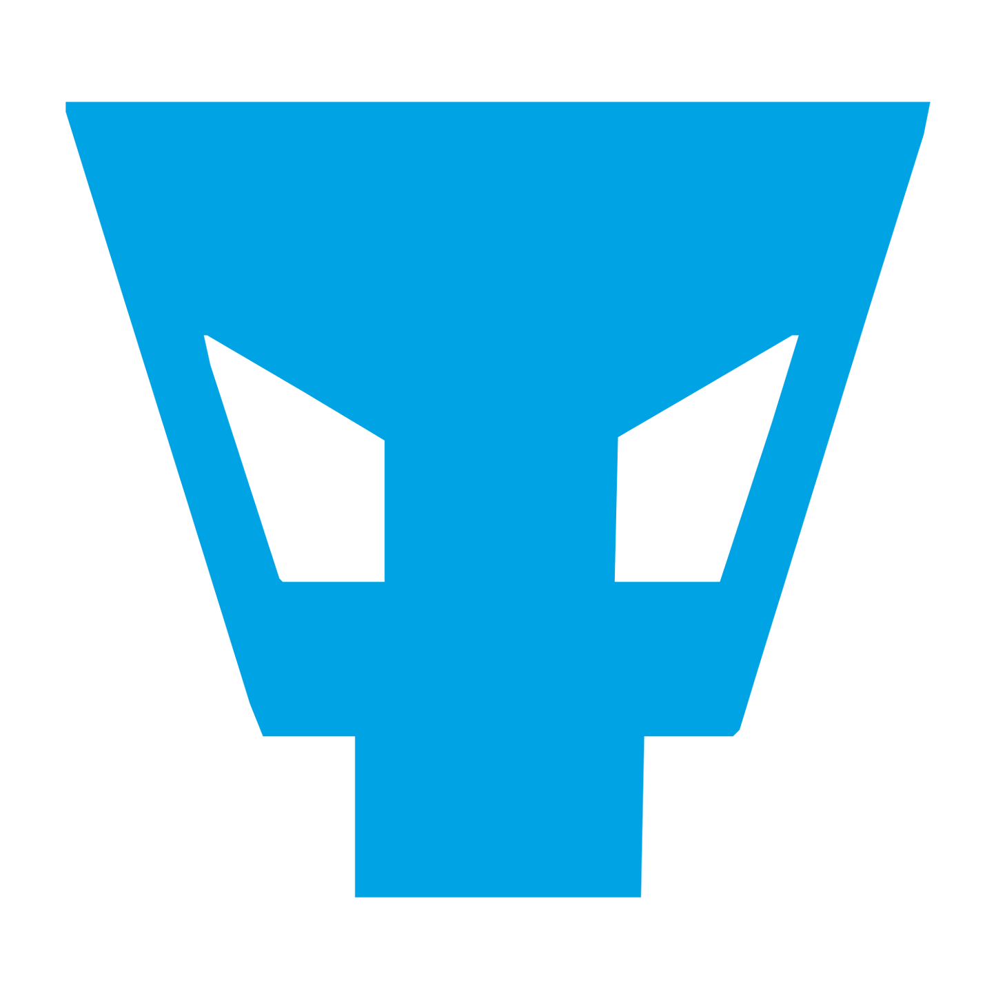 Brutalist Alien Mask Logo #00a3e4