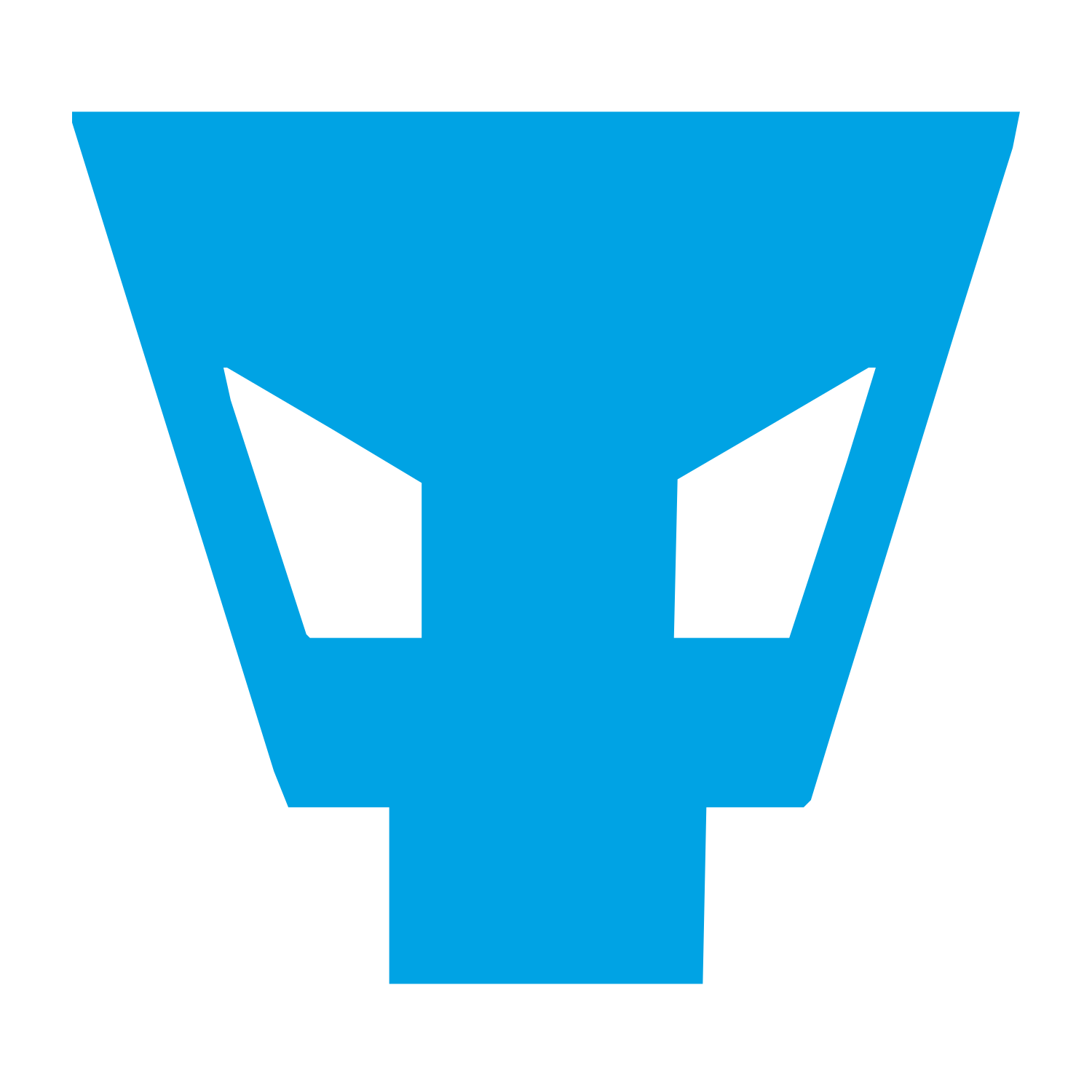 Brutalist Alien Mask Logo #00a3e4
