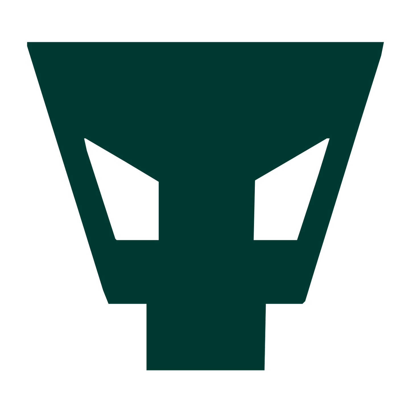 Brutalist Alien Mask Logo #003932