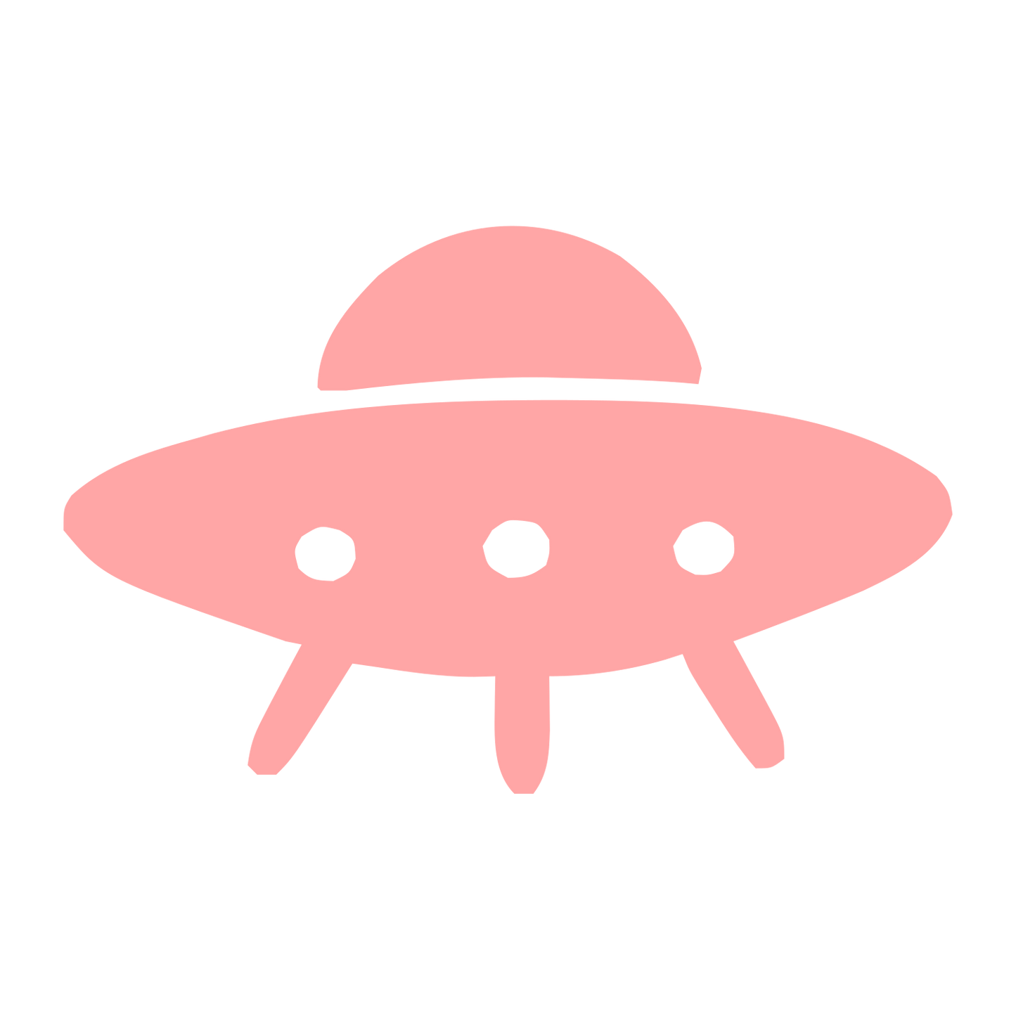 UFO Flying Saucer Logo #ffa6a6