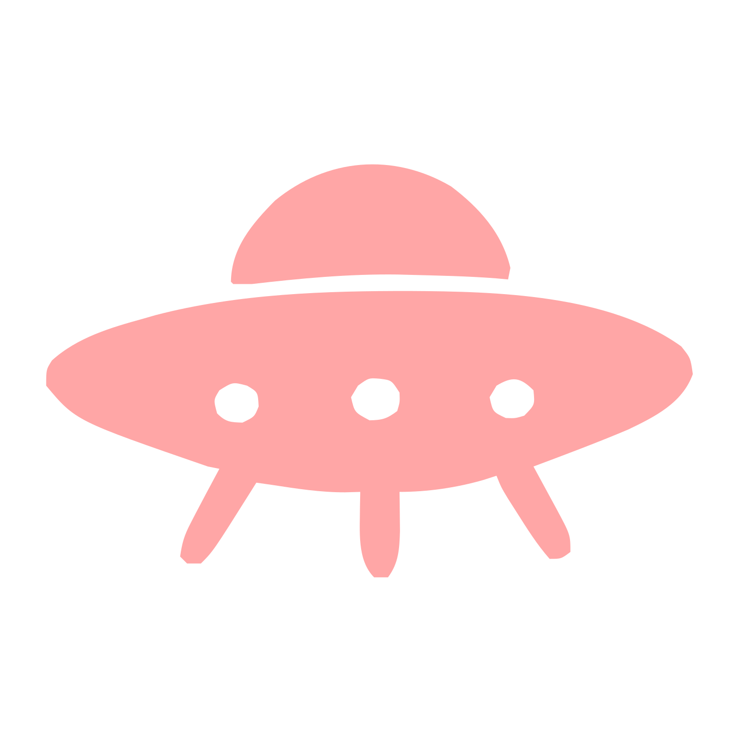 UFO Flying Saucer Logo #ffa6a6