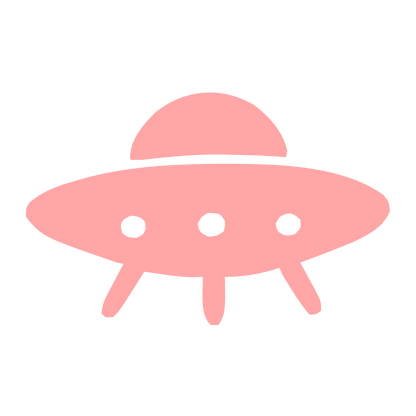 UFO Flying Saucer Logo #ffa6a6