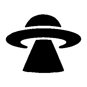 UFO Spaceship Abduction Logo