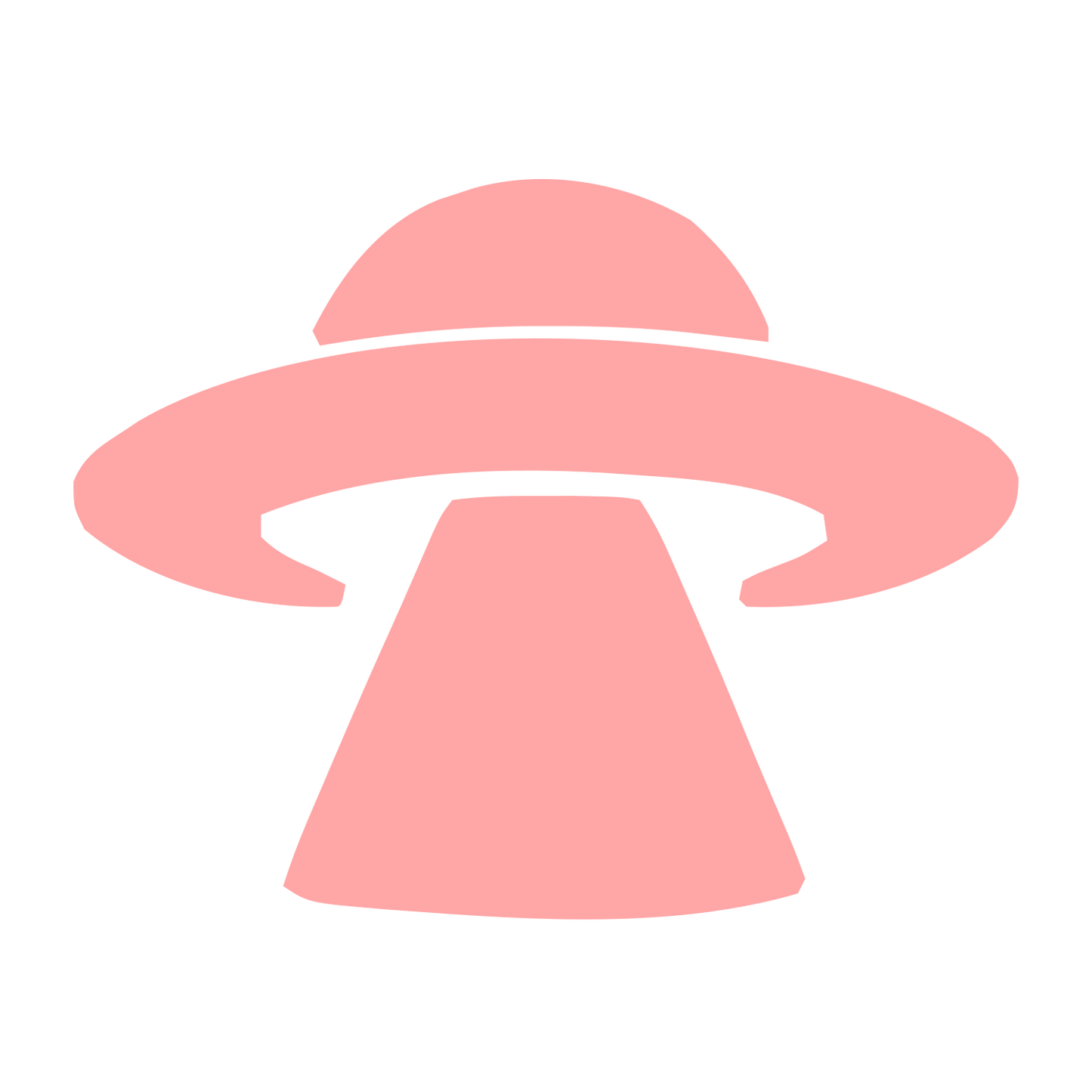 UFO Spaceship Abduction Logo #ffa6a6