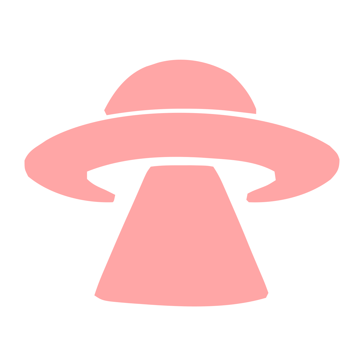 UFO Spaceship Abduction Logo #ffa6a6