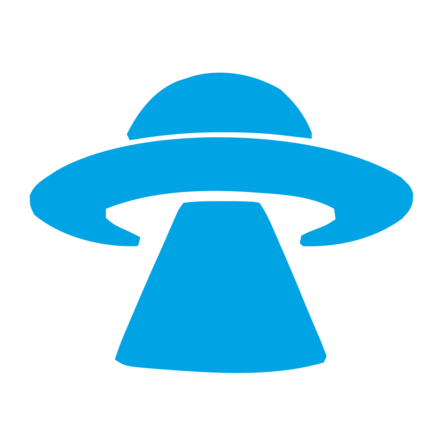 UFO Spaceship Abduction Logo #00a3e4