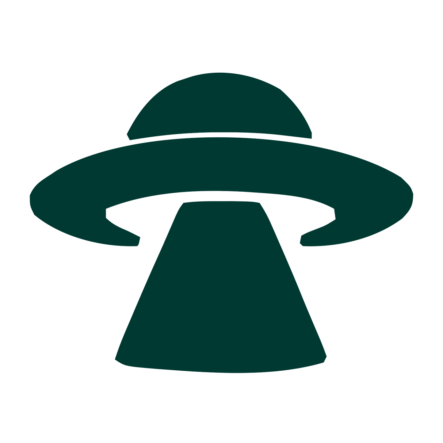 UFO Spaceship Abduction Logo #003932