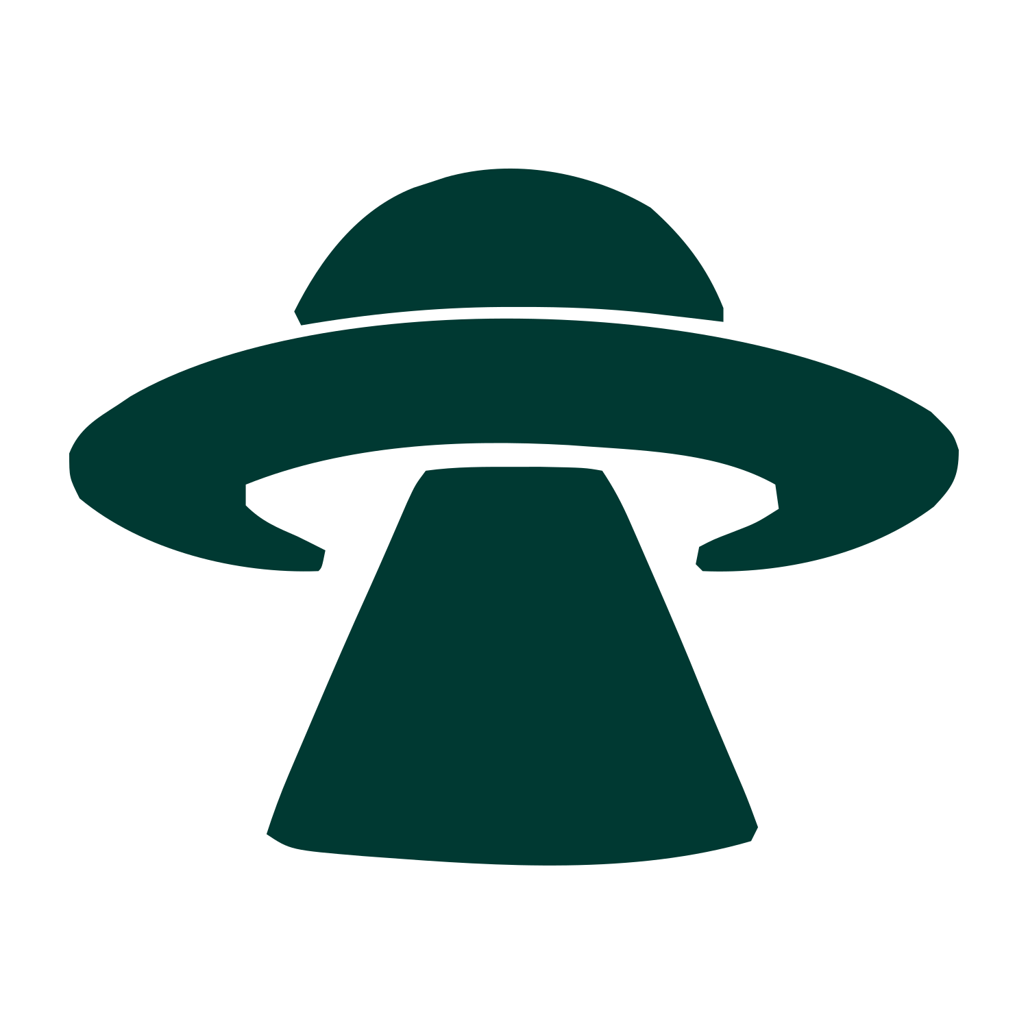 UFO Spaceship Abduction Logo #003932