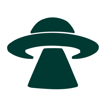 UFO Spaceship Abduction Logo #003932