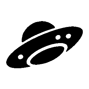Flying Saucer UFO Logo