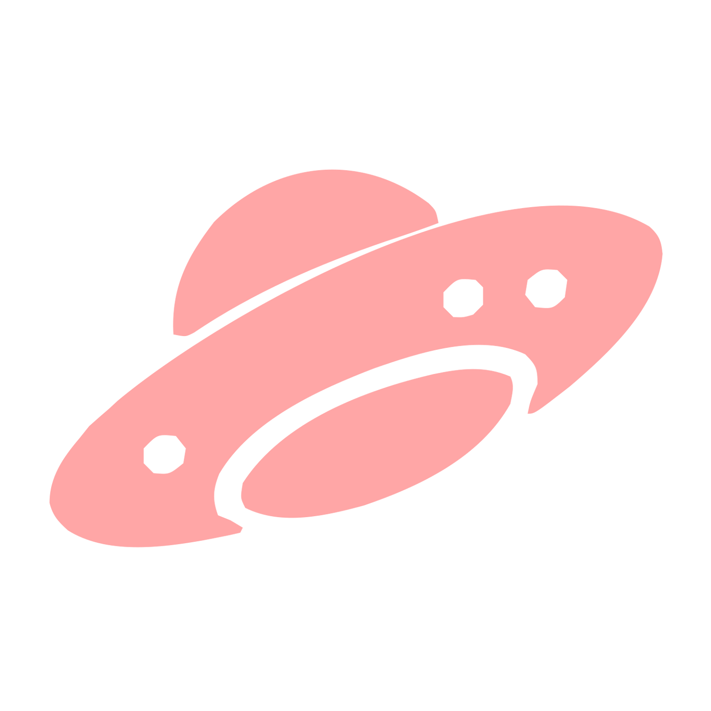 Flying Saucer UFO Logo #ffa6a6