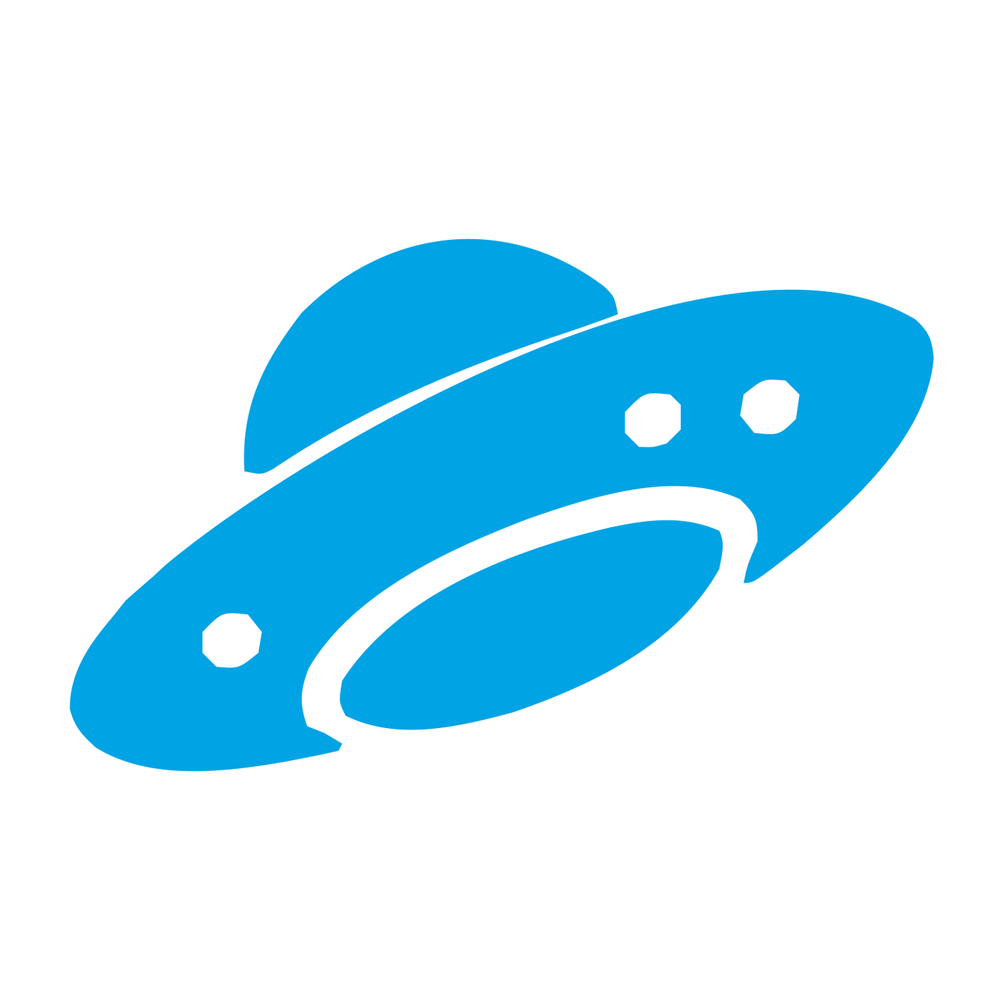 Flying Saucer UFO Logo #00a3e4