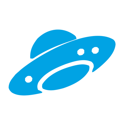 Flying Saucer UFO Logo #00a3e4