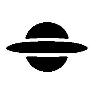 Saturn Planet Ring Logo