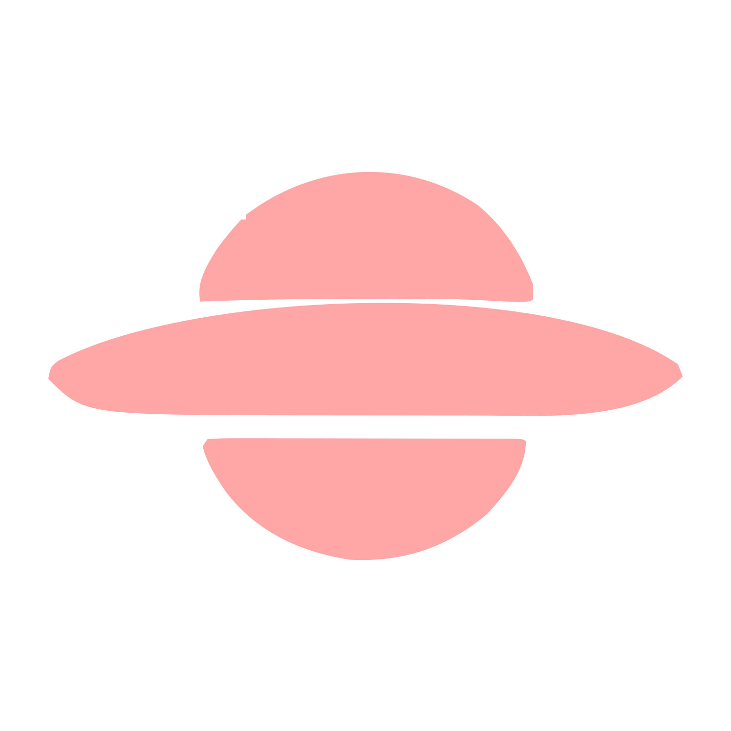 Saturn Planet Ring Logo #ffa6a6