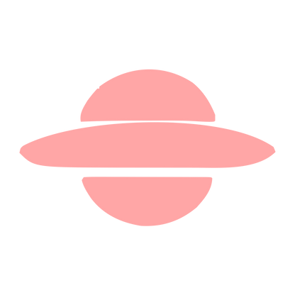 Saturn Planet Ring Logo #ffa6a6