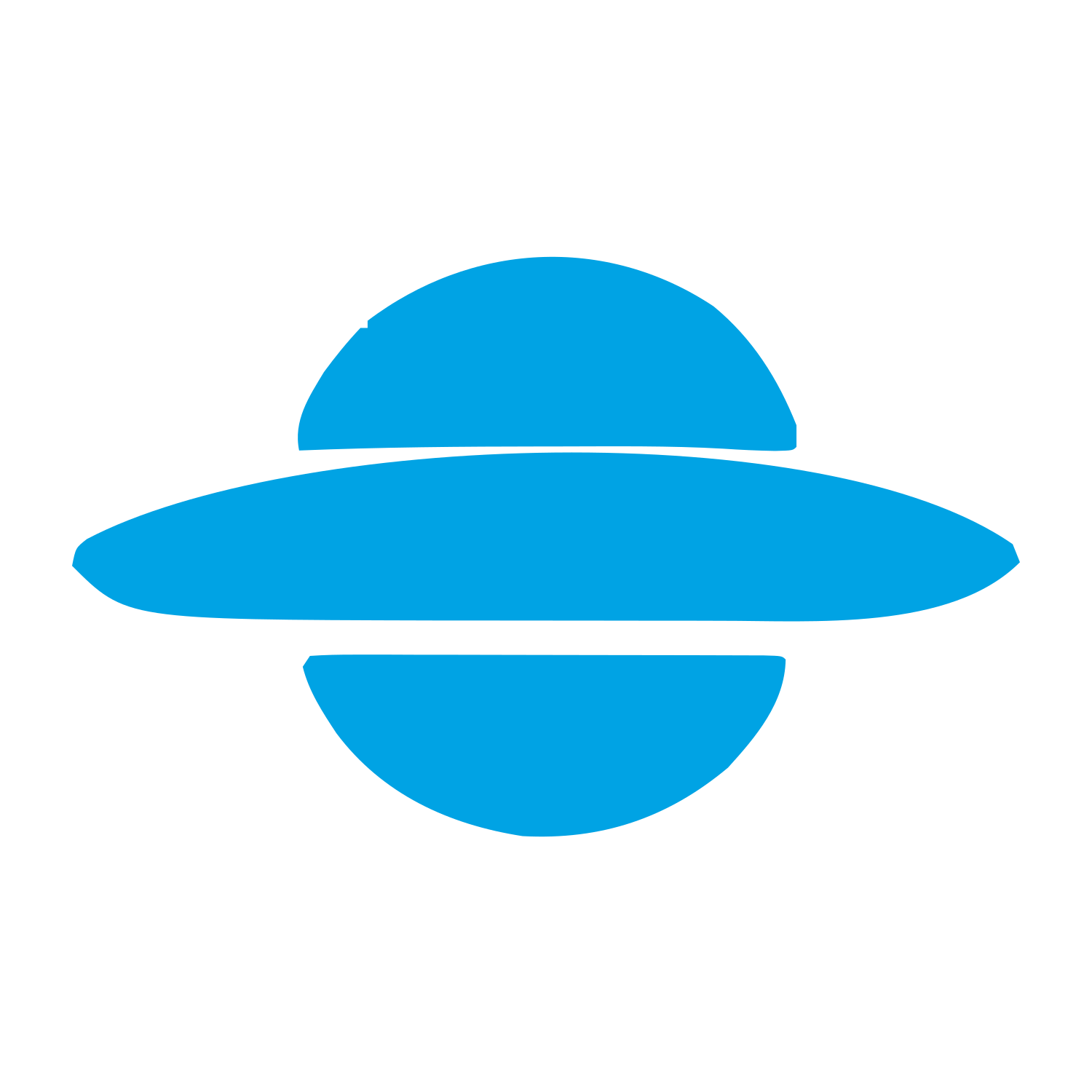 Saturn Planet Ring Logo #00a3e4