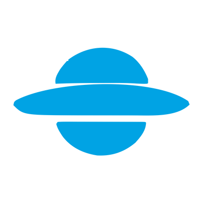 Saturn Planet Ring Logo #00a3e4
