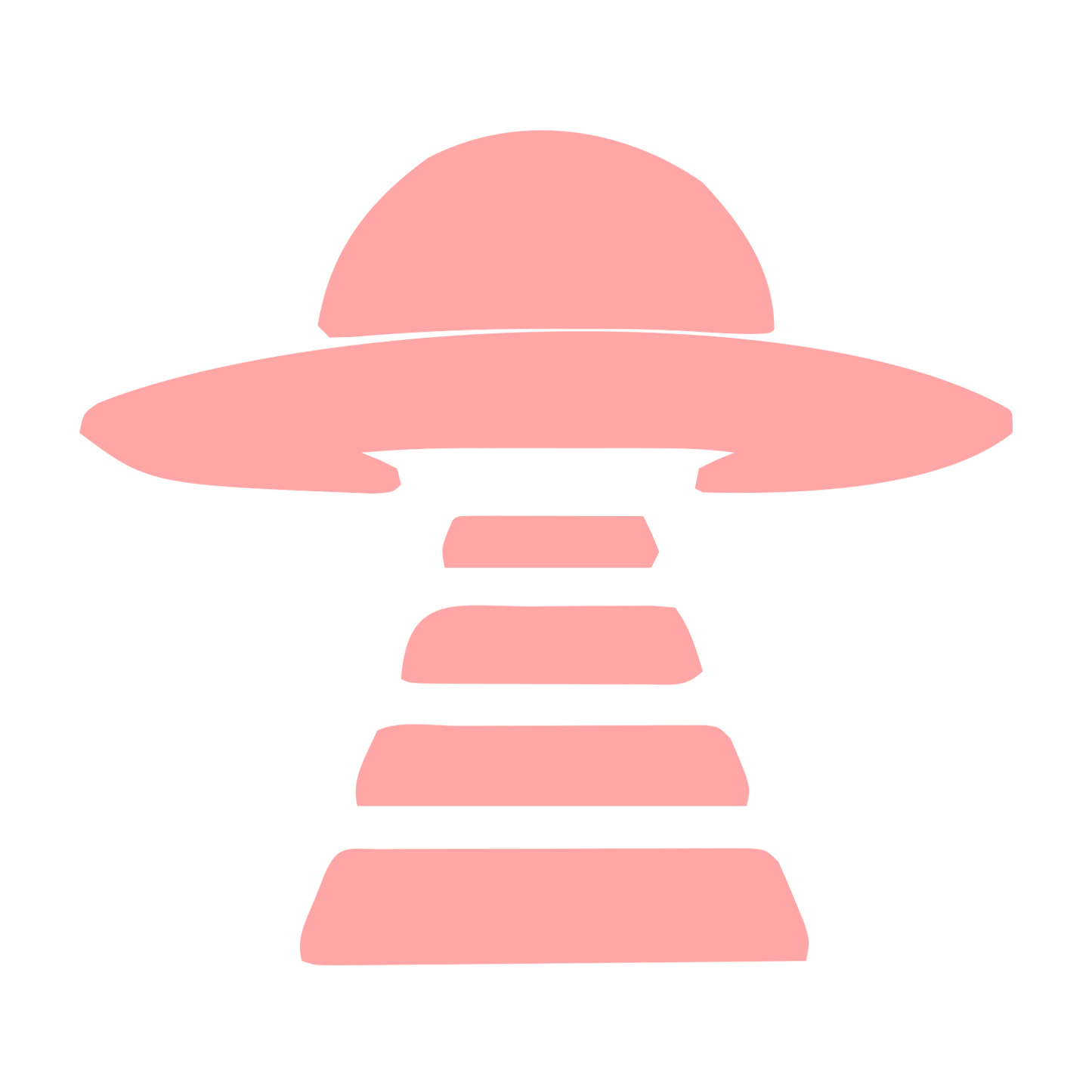 UFO Beam Logo #ffa6a6