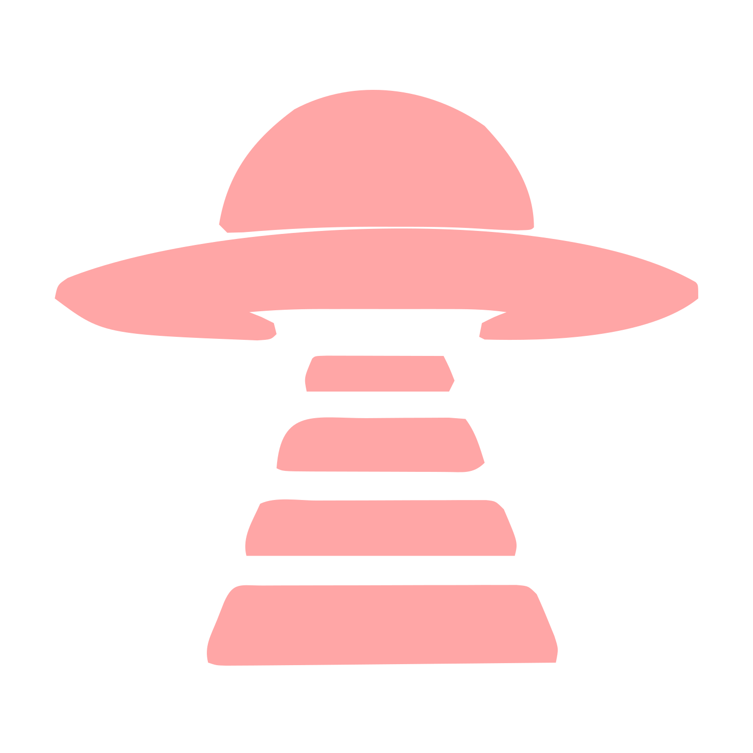UFO Beam Logo #ffa6a6