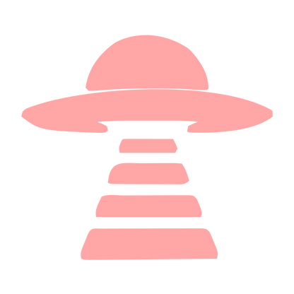 UFO Beam Logo #ffa6a6