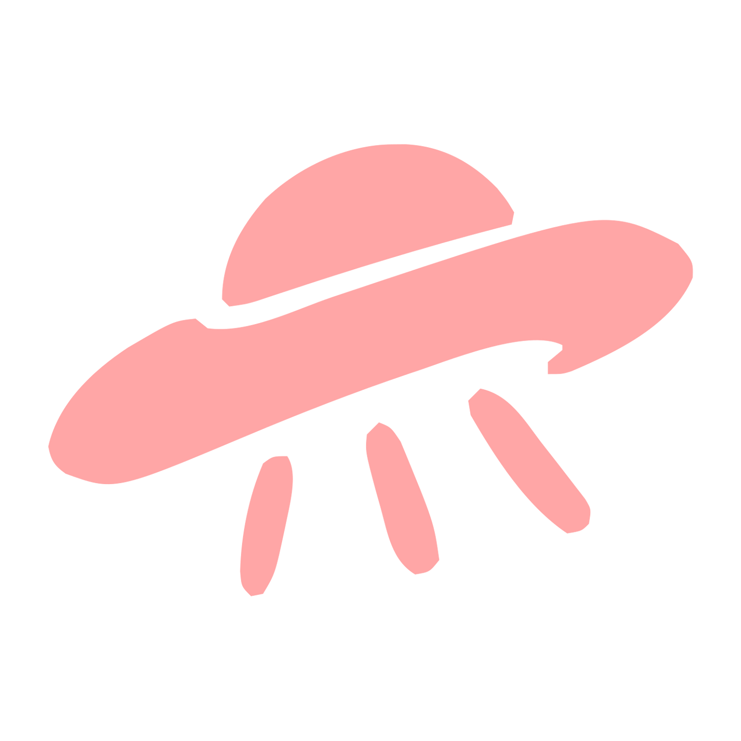Hand-Drawn UFO Logo #ffa6a6