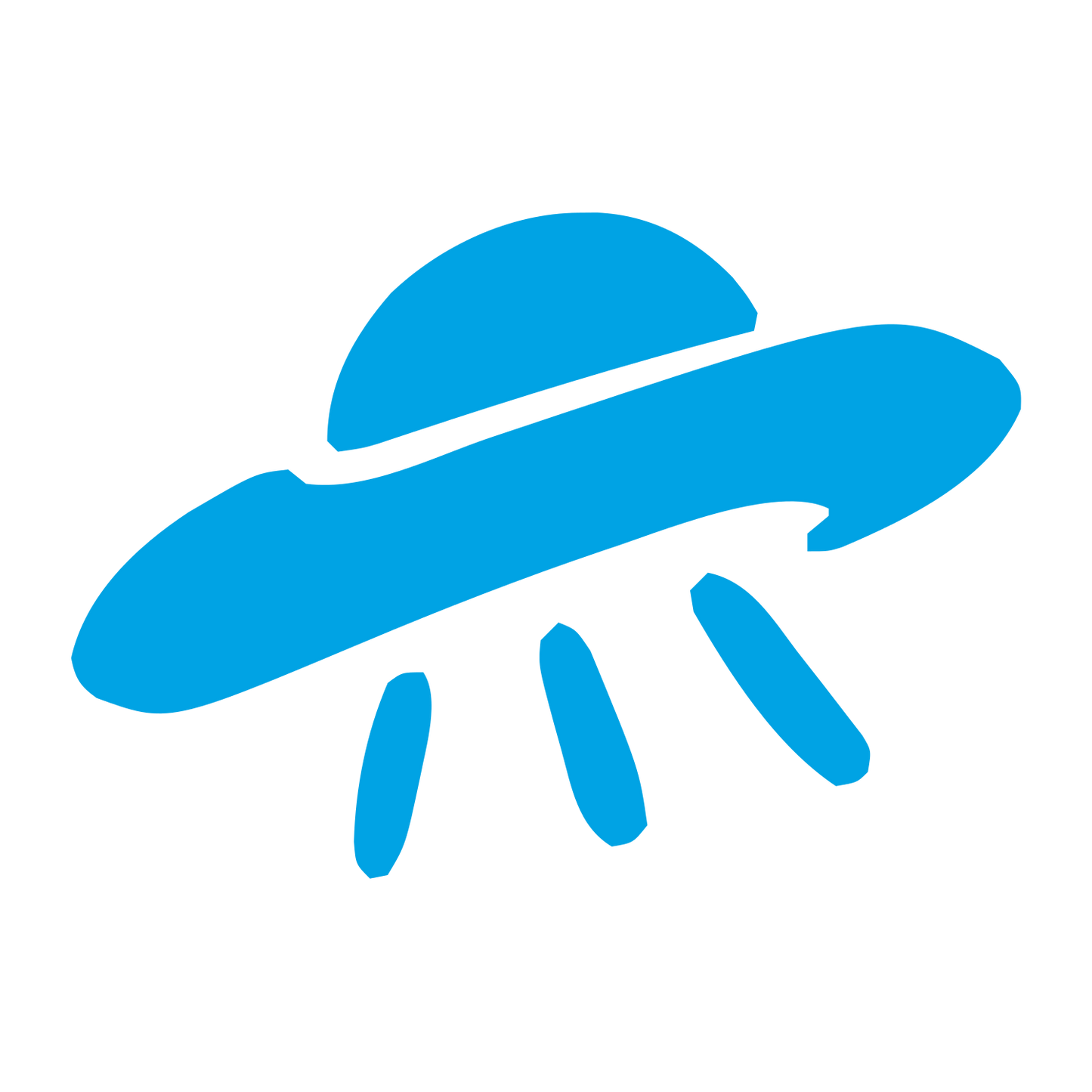 Hand-Drawn UFO Logo #00a3e4