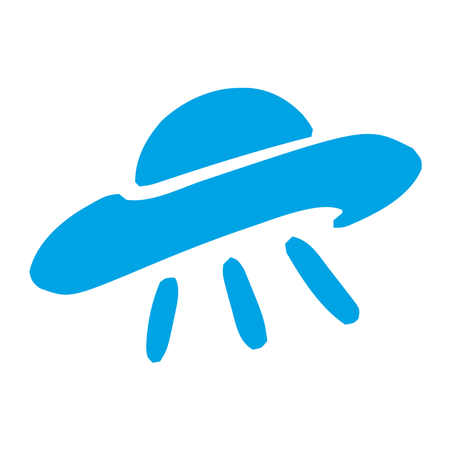 Hand-Drawn UFO Logo #00a3e4