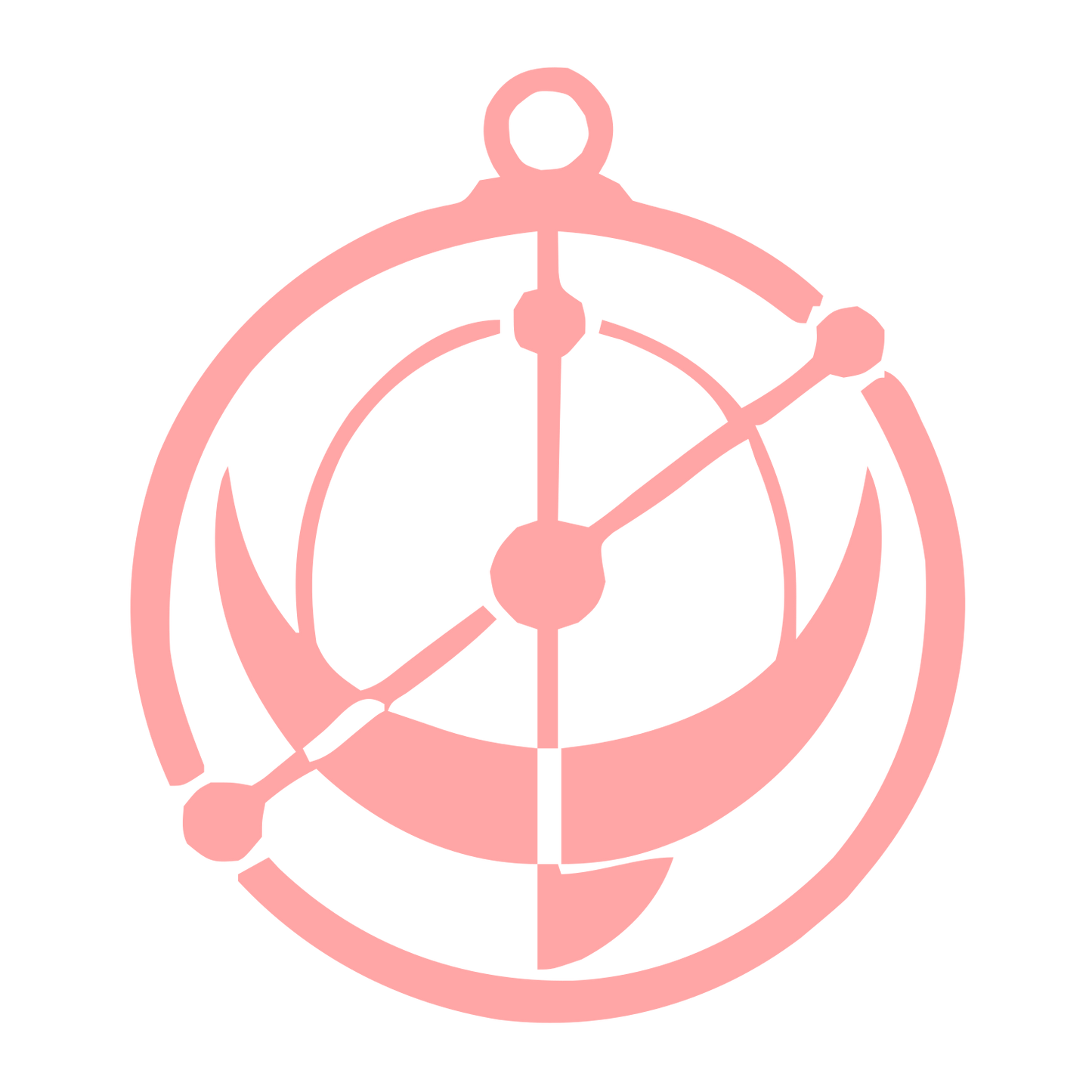 Astrolabe Compass Circle Logo #ffa6a6