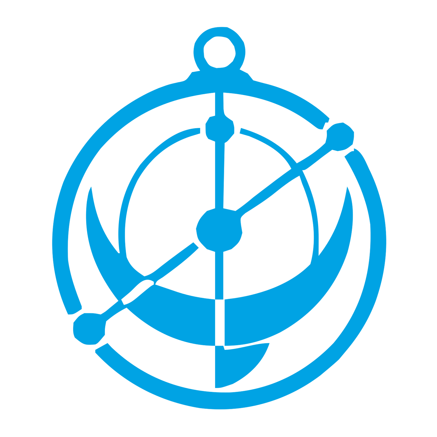 Astrolabe Compass Circle Logo #00a3e4