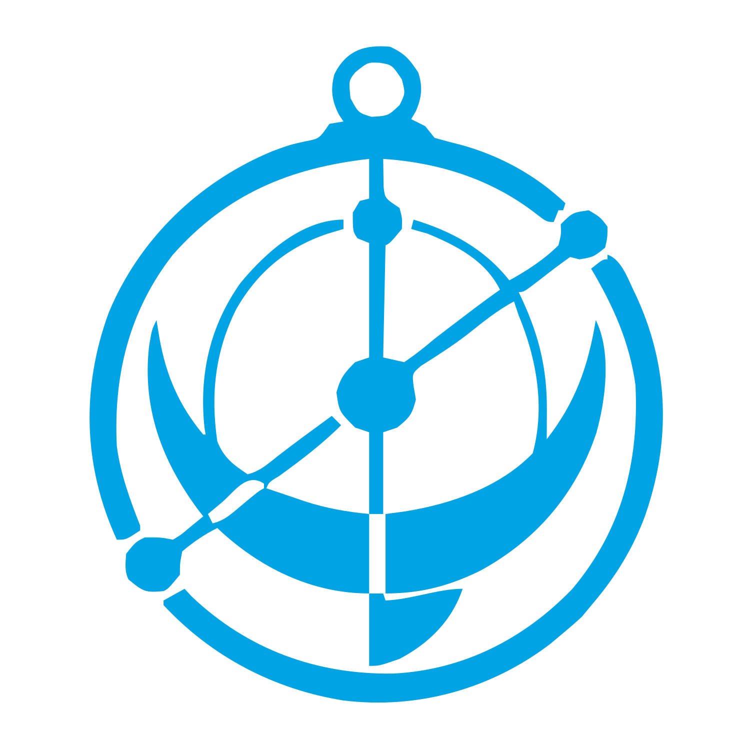 Astrolabe Compass Circle Logo #00a3e4