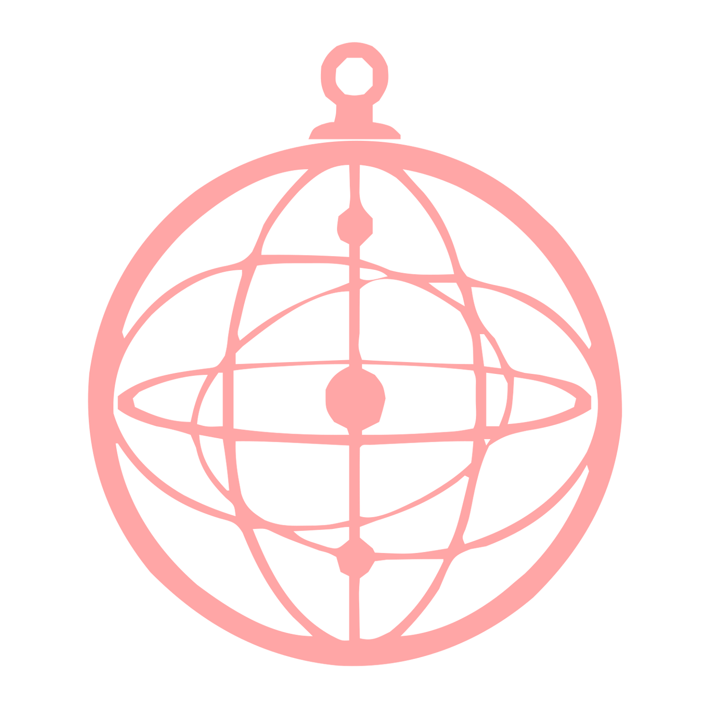 Armillary Sphere Astrolabe Logo #ffa6a6