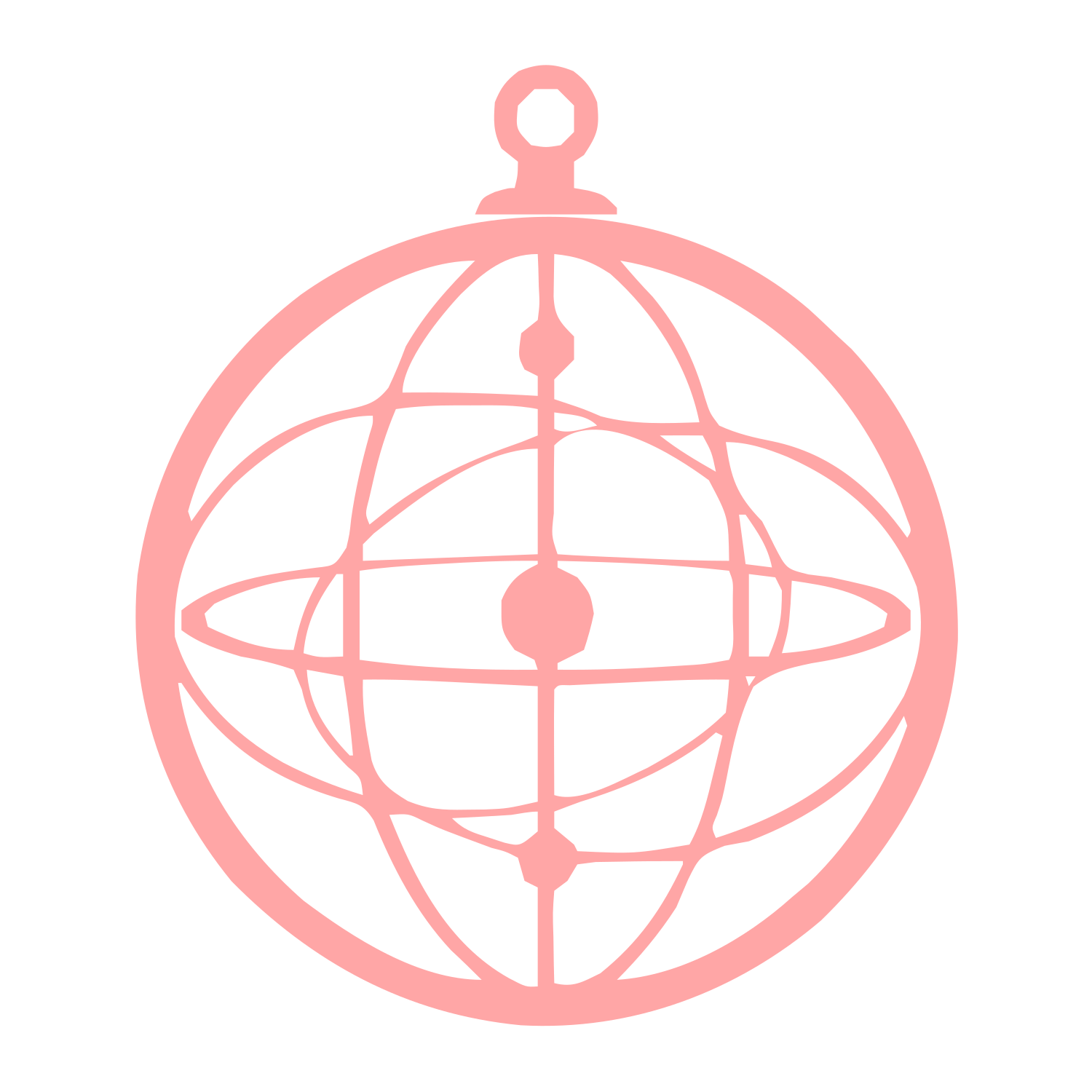 Armillary Sphere Astrolabe Logo #ffa6a6
