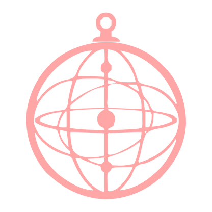 Armillary Sphere Astrolabe Logo #ffa6a6