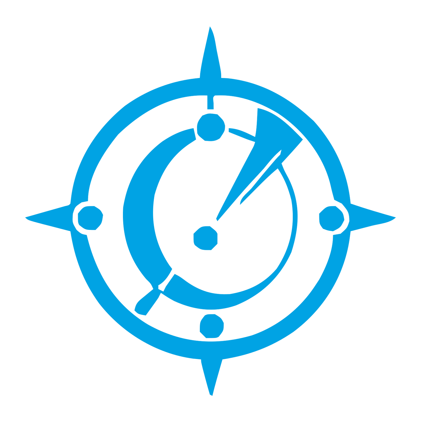 Astrolabe Compass Rose Logo #00a3e4