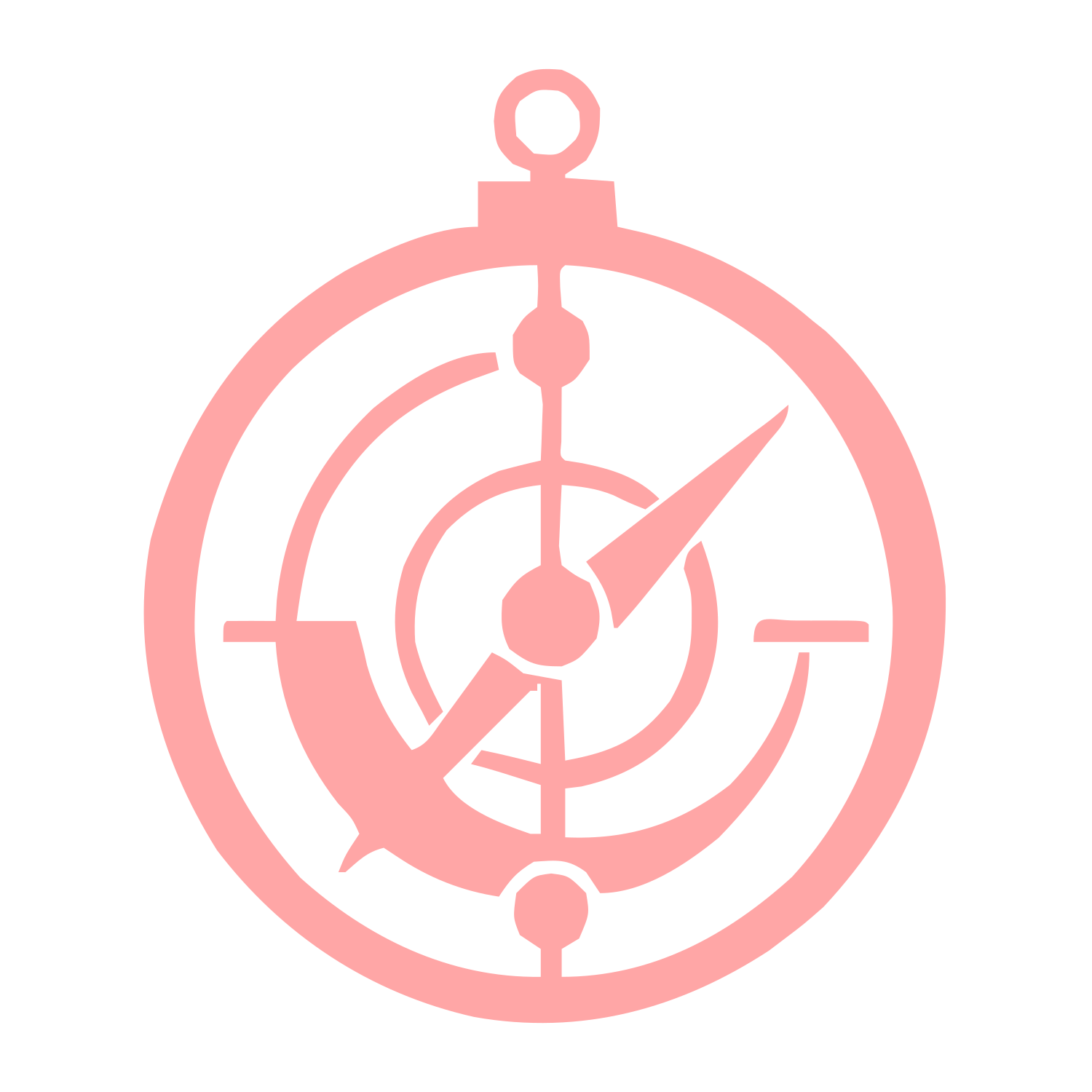 Astrolabe Compass Navigation Logo #ffa6a6