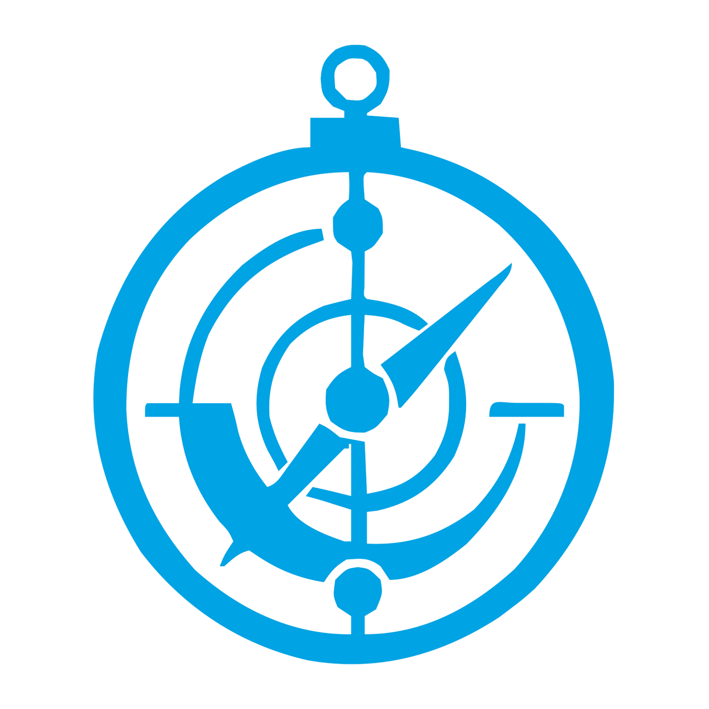 Astrolabe Compass Navigation Logo #00a3e4