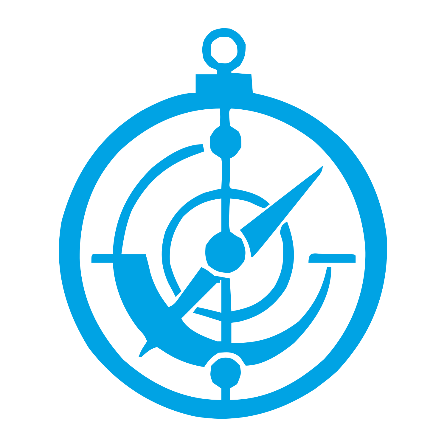 Astrolabe Compass Navigation Logo #00a3e4