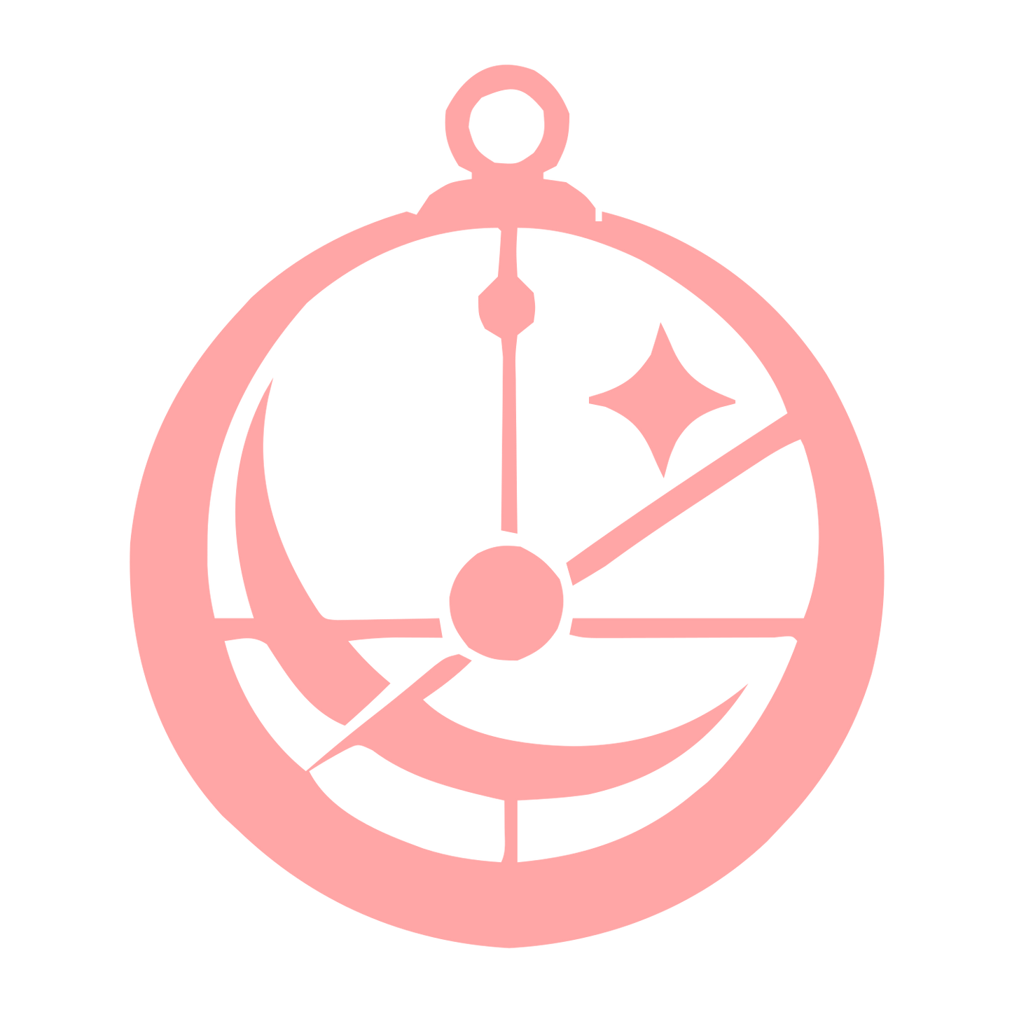 Astrolabe Compass Clock Logo #ffa6a6