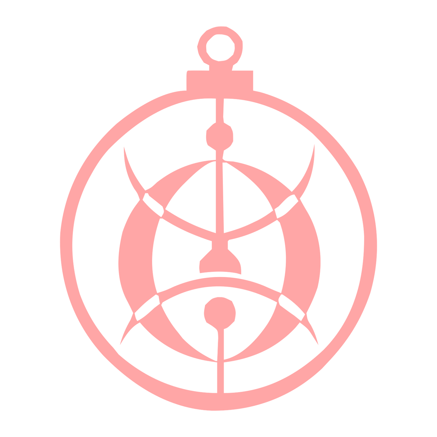 Astrolabe Eye Circle Logo #ffa6a6