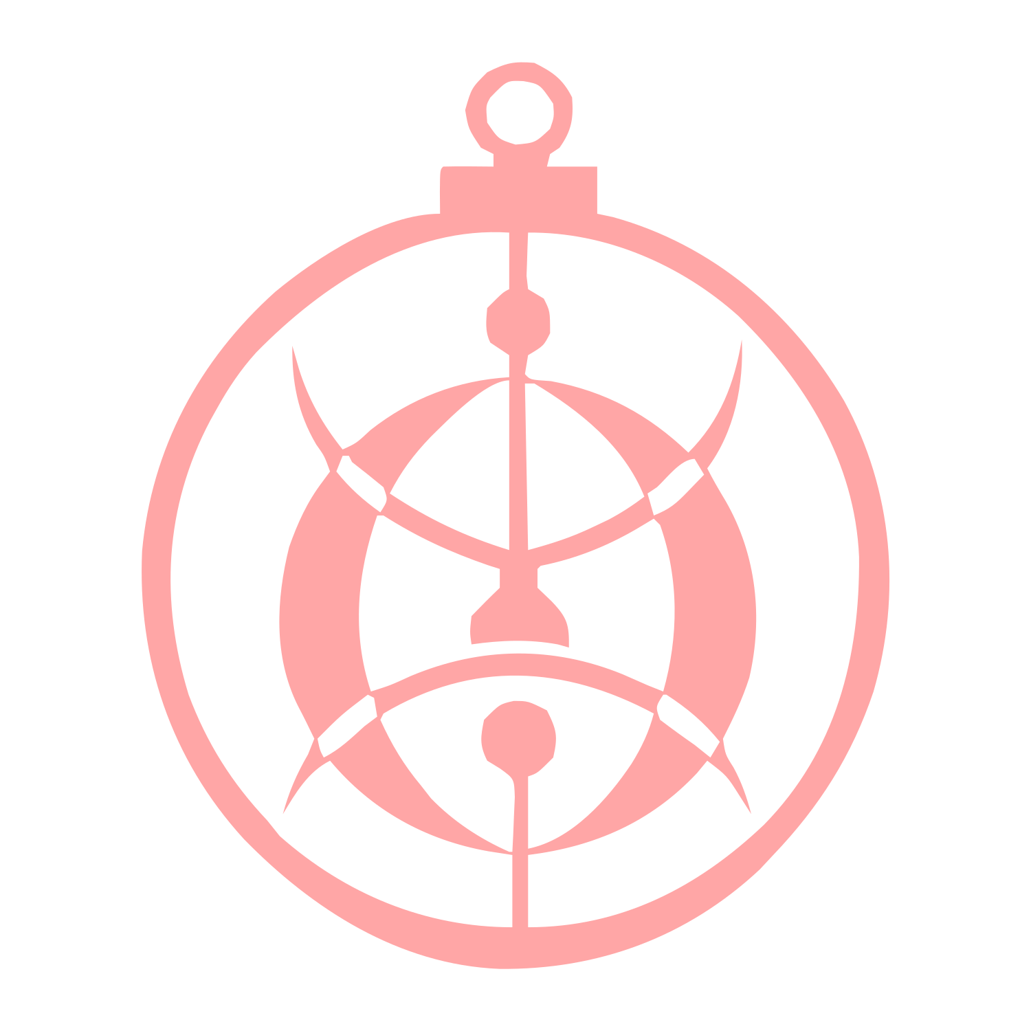 Astrolabe Eye Circle Logo #ffa6a6