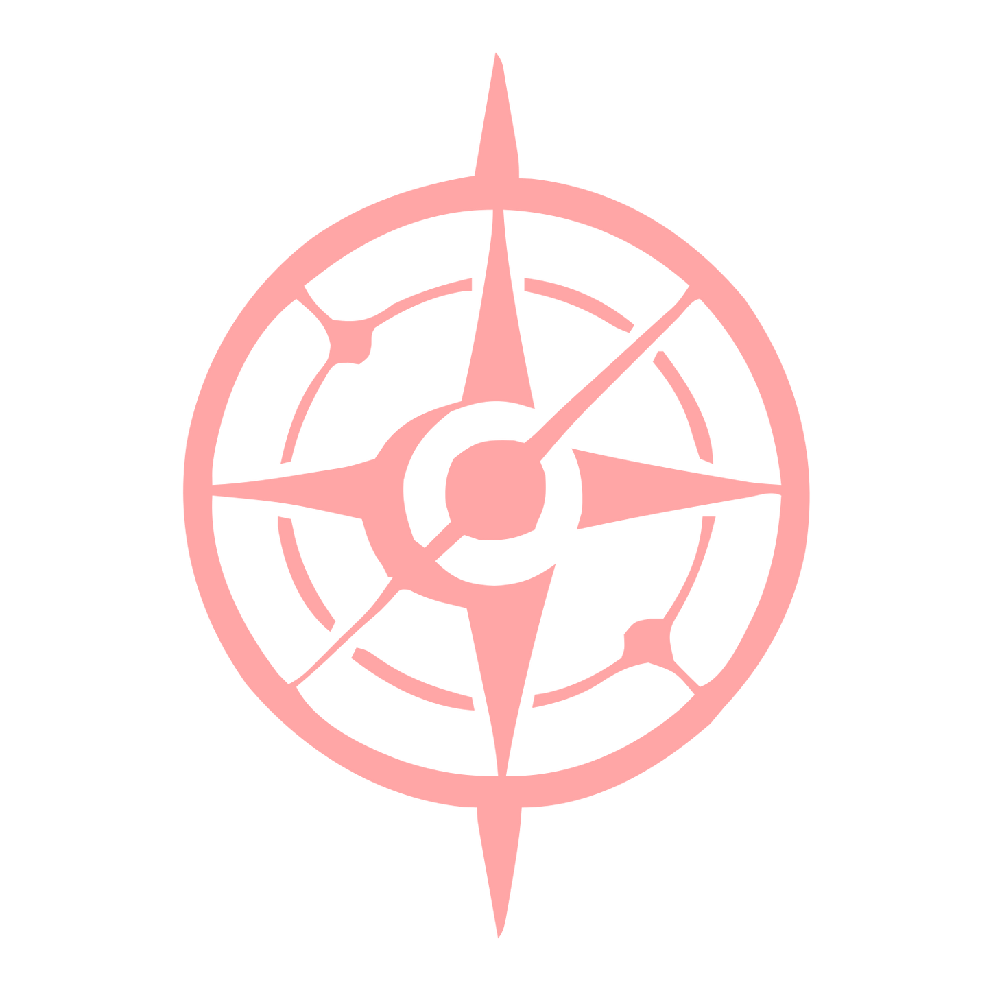 Compass Rose Astrolabe Logo #ffa6a6